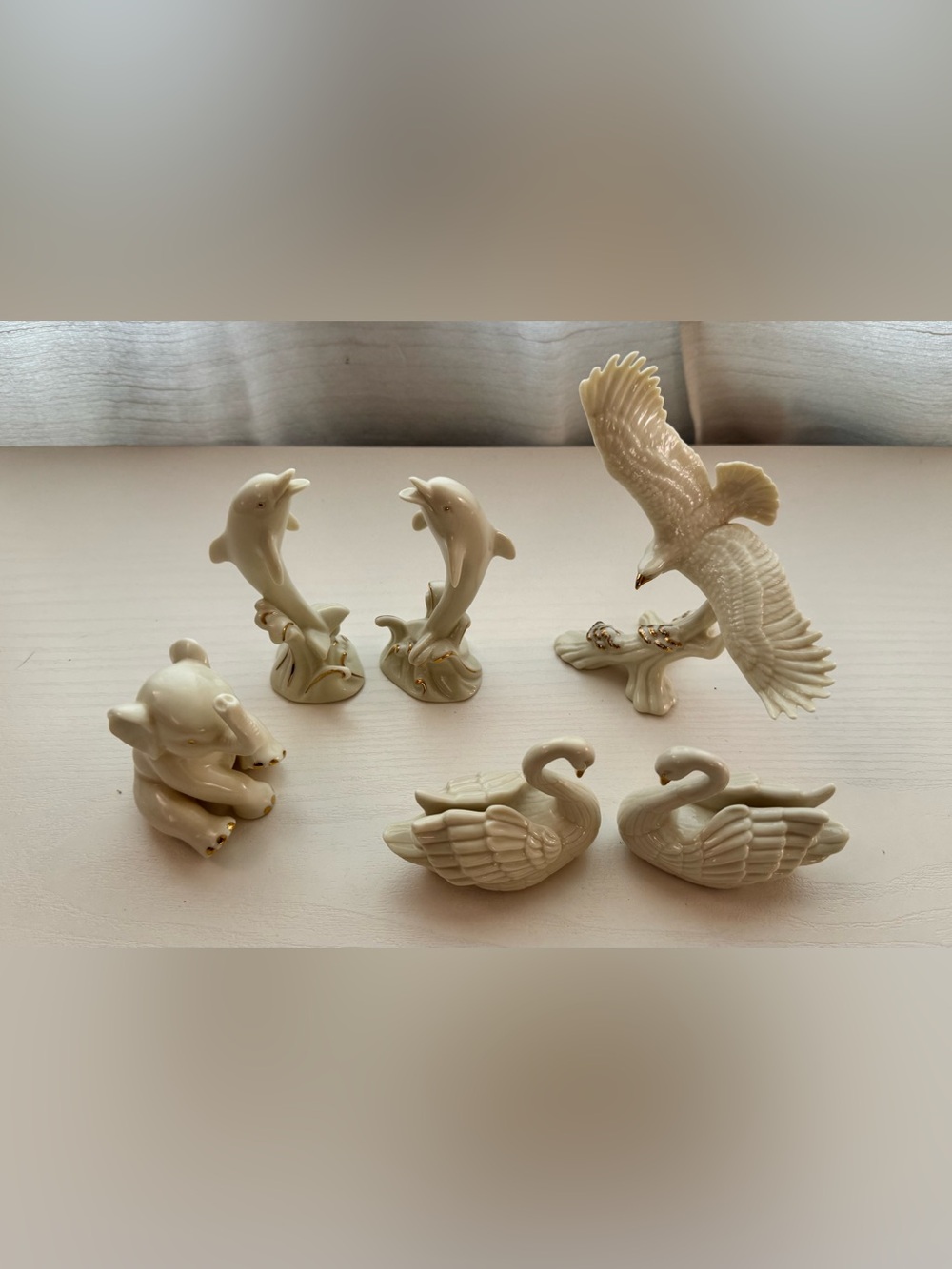 Lenox Cream Porcelain Figurine with Gold Accents